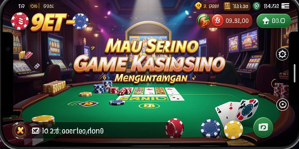 Tampilan permainan Kasino yang seru dan interaktif di 9ET.