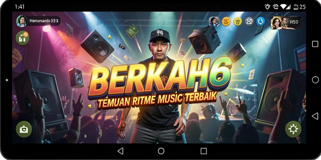 Screenshot menampilkan antarmuka aplikasi musik yang menarik dari BERKAH6.