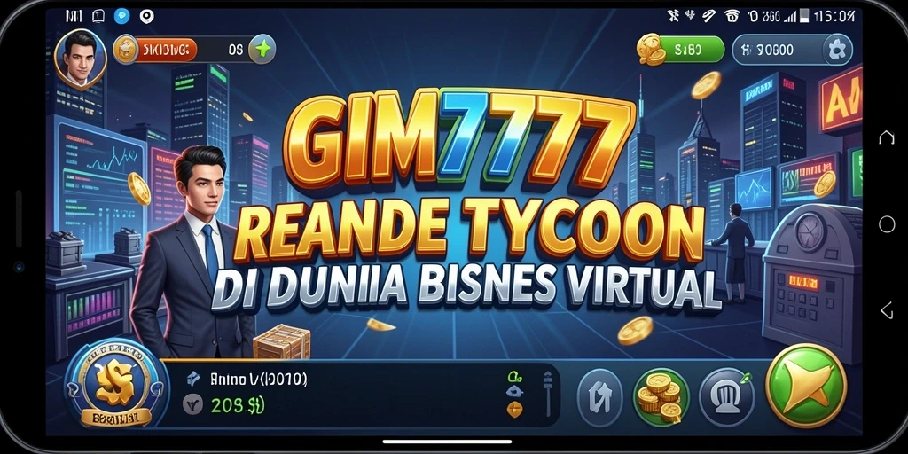 Screenshot gameplay GIM777 yang menunjukkan pengelolaan bisnis yang intens.