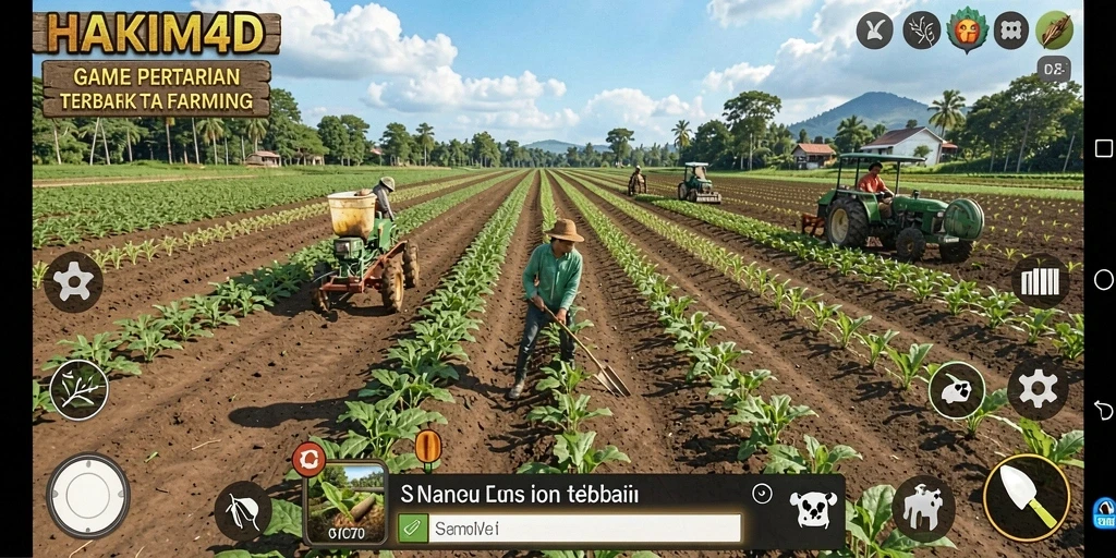 Tampilan gameplay HAKIM4D yang menarik dan seru saat bertani.