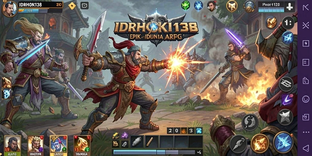 Tampilan menarik dari gameplay dinamis ARPG IDRHOKI138.