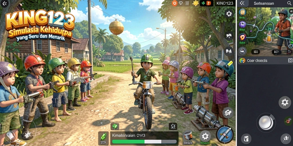 Gambaran gameplay seru dalam simulasi kehidupan KING123.