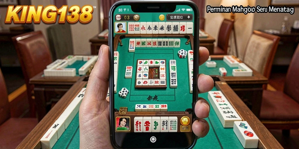 Tampilan gameplay KING138 yang mendebarkan saat menyusun ubin Mahjong.