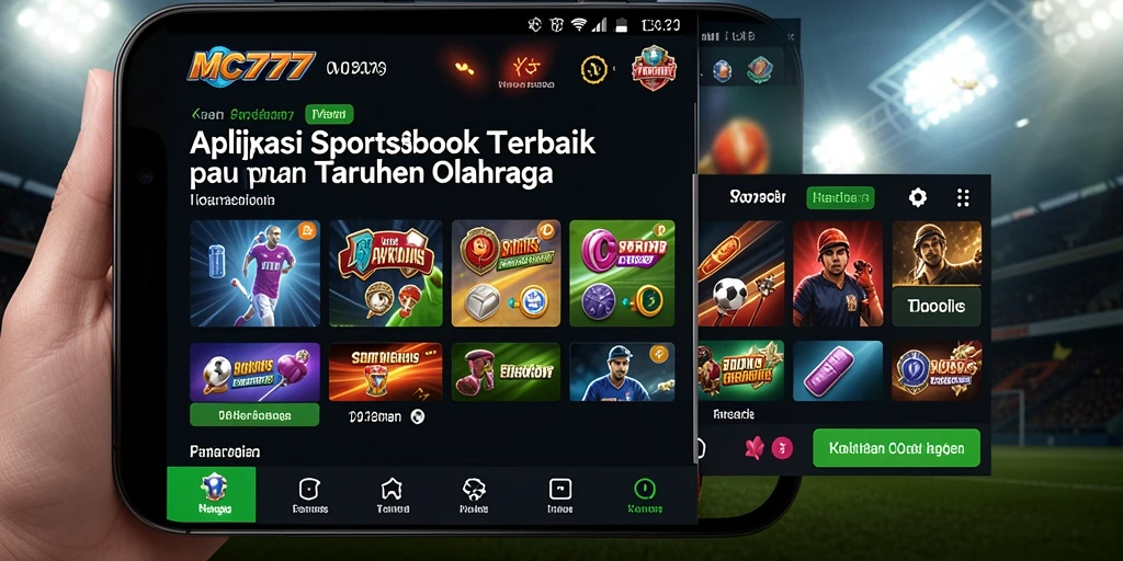 Screenshot MC777 menampilkan fungsionalitas taruhan olahraga yang mandiri dan modern.