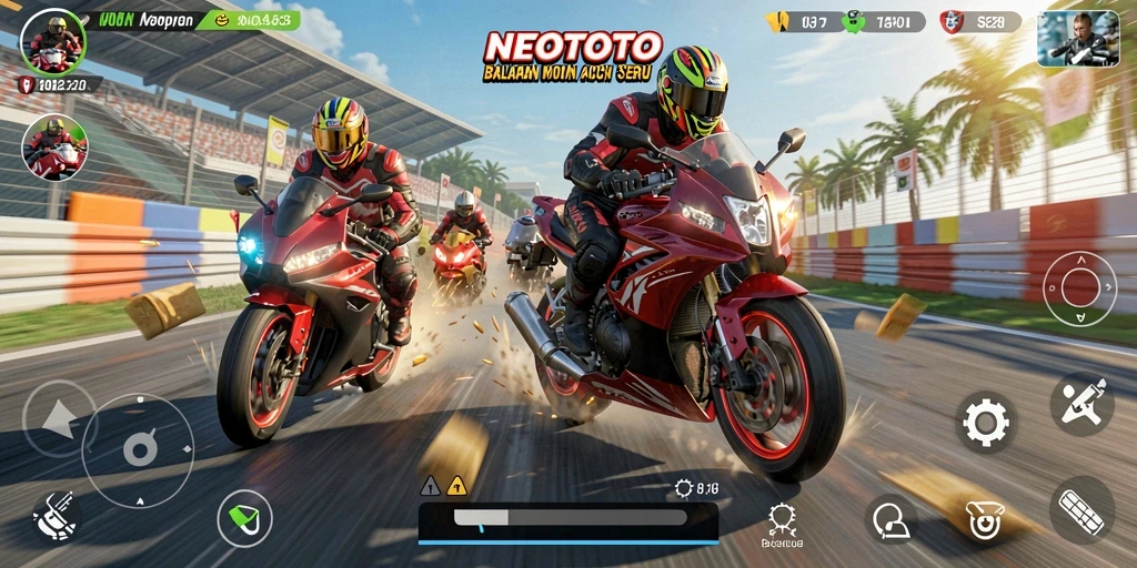 Tampilan gameplay NEOTOTO yang menegangkan dan seru.