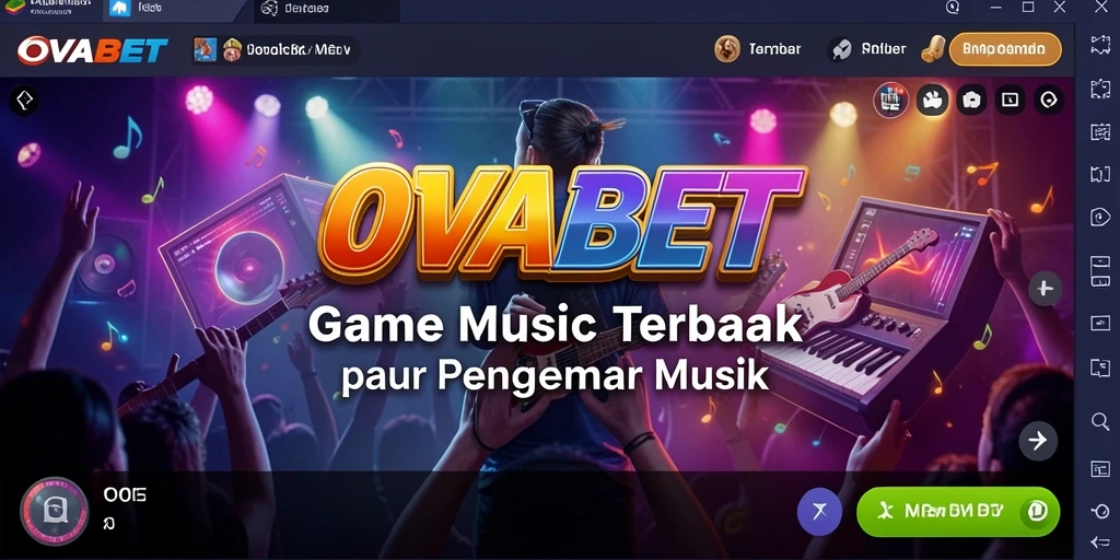 Tampilan gameplay seru dari OVABET dengan berbagai lagu.