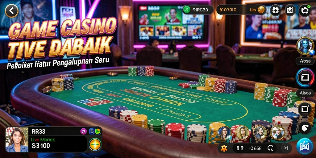 Screenshot gameplay menunjukkan suasana seru Live Casino di RR33.