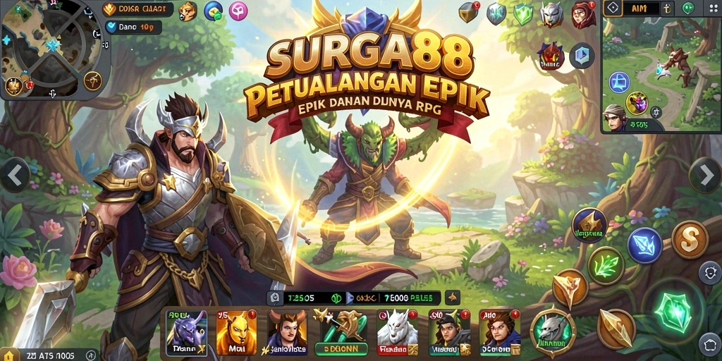 Tampilan menarik gameplay SURGA88 yang mengajak pemain berpetualang.