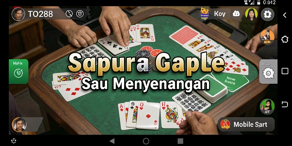 Tampilan gameplay seru TO288 dengan suasana bermain Gaple.