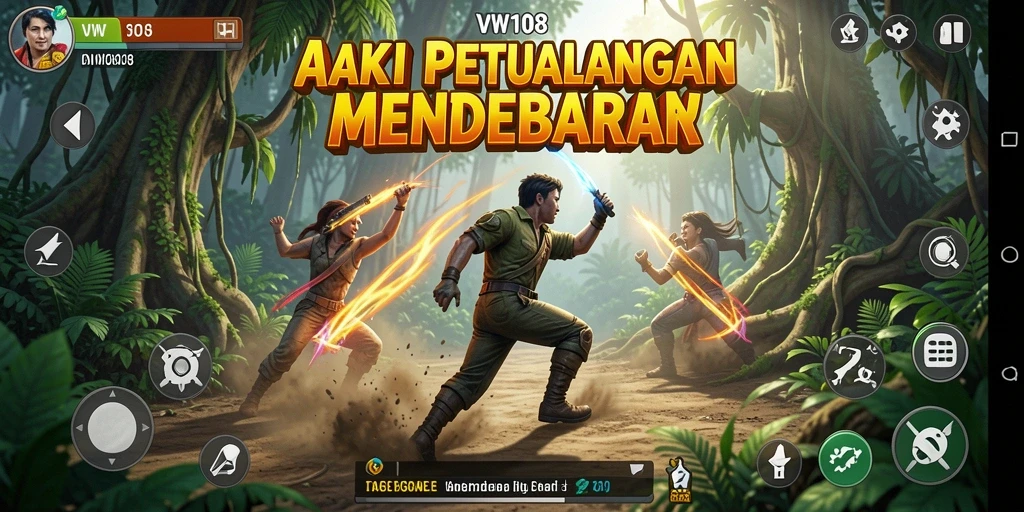 Tampilan seru dalam gameplay action VW108 yang mendebarkan.